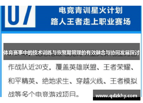 体育赛事中的技术训练与恢复期管理的有效融合与协同发展探讨